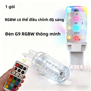 G9 Bóng Đèn LED Có Thể Điều Chỉnh Độ Sáng 12 Màu RGB + Trắng Ấm 3000K Có Điều Khiển Từ Xa Hồng Ngoại Halloween Đèn Trang Trí AC100-240V 1 Gói