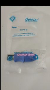 Jack Speakon GEISLER GL4FC Biru Muda Ujung Metal 4 pin / Jek Spikon Male Laki Konektor Audio Ujung Besi GL4FC-M Full Biru Muda