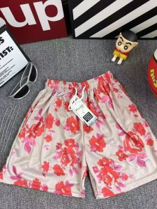 กางเกงขาสั้นผ้าตาข่ายระบายอากาศแบบลำลองสำหรับฝึกซ้อมบาสเก็ตบอลสำหรับผู้ชายในช่วงฤดูร้อน ทรงหลวม 4 ชิ้น ทรงหลวม ทรงหลวม