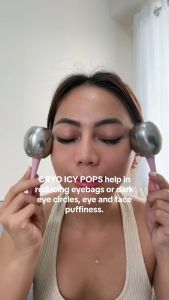 SNELL CRYO Icy Pops Pore Minimizer Cryo Therapy Cryo Sticks Ice Roller for Face Eye Puffiness Remover Eyebags Remover Lifting and Firming Pore Tightening Anti Aging Pimple Remover Face Lifter