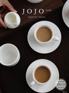 European Style Ceramic Coffee Set JOJOS L.P.D City Relief Design Teapot Coffee Cup Saucer Milk Pot for Two People Home Use