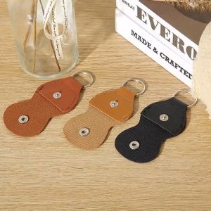 Genuine Leather Guitar Pick Holder Guitarra Plectrum Case Bag Keychain Shape Guitar Accessories