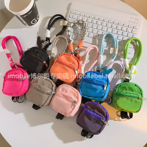 Minimalist Creative New Arrival Storage Coin Pocket Keychain Headset Small Bookbag Woven Nylon Sling Applicable to All Phone Case CCD Camera Ornaments Portable Wrist Strap Bracelet Internet Celebrity Ins Men and Women