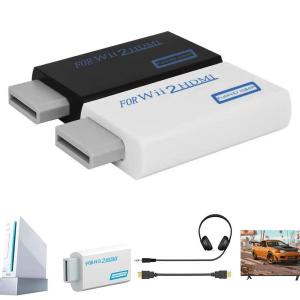 1080P HD Wii To HDMI-Compatible Converter Adapter 3.5mm Audio Jack Plug-and-play Wii2 To HDMI For Laptop PC HDTV Monitor Display