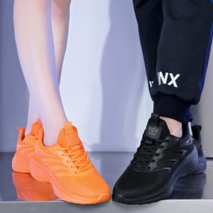 รองเท้ากีฬาใหม่สำหรับทุกเพศรองเท้าวิ่งพื้นนุ่มระบายอากาศร้องเท้ากระโดดสูงรองเท้าลำลองรองเท้าเต้นส้นสี่เหลี่ยม2025