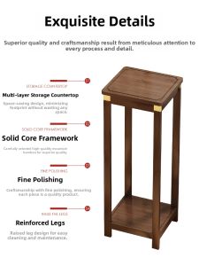 ZHISHANYUAN | Floor-standing Flower Rack Real Wood Decorative Stand Chinese Style