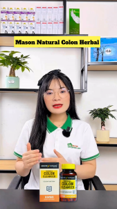 Viên Đại Tràng Mason Natural Colon Herbal Cleanser Hỗ Trợ Tăng Cường Sức Khoẻ Đại Tràng 60 Viên/Hộp