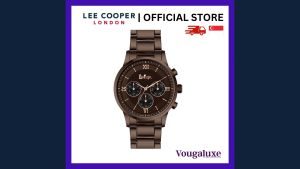LEE COOPER OFFICIAL Men Metal Band Dark Brown Watch Water Resistant Affordable Branded Timepiece (2 Years Warranty) LC06922.740
