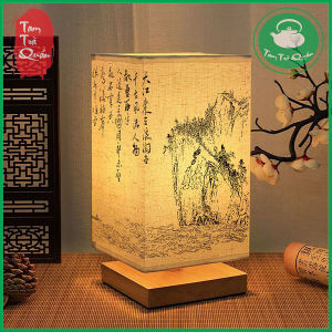 Đèn hộp vuông trang trí bàn trà phòng trà