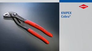 KNIPEX Cobra 87 01 180 Water Pump Pliers 180mm | 7-1/4" High-Tech Adjustable Pipe Wrench Gripping Tool Made in Germany