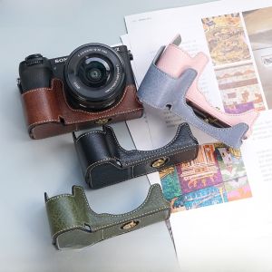 NiYi Focus | Simple Sony Mirrorless Camera Bag Protective Cover Base For A6700 A6400 A6000 Leather Shell Camera Cover Yi Focus Brand
