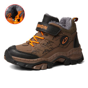 Winter Childrens Casual Snow Ankle Boots Non-slip Outdoor Mountain Climbing Shoes Fashion Kids Waterproof Warm Sneakers