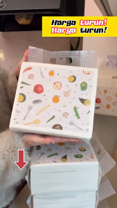 【4 Packs】Botare Hanging Kitchen Paper Towel Oil Water Absorbent Dry Wet Use2-ply 1600 sheets tisu Kitchen Tissue Tisu Dapur Kertas Dapur A reusable one that saves costs