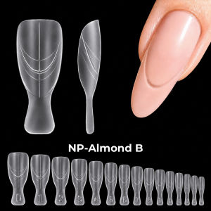 Nailpop Matte Stiletto Dual Forms With Handle 15 Sizes For Poly Gel Extension Nail Molds Professional Manicure Tools 150pcs