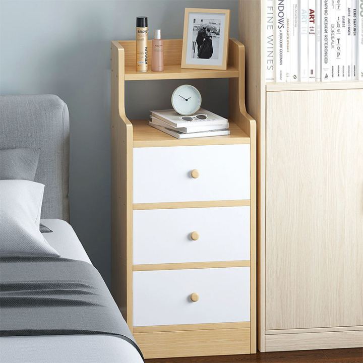 Bedside Table Ultra-Narrow Storage Cabinet Modern Minimalist Mini ...