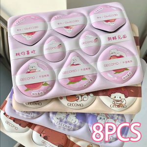 Dorisna 8Pcs/set Makeup Sponge Super Soft Foundation Applicator Creative Picking Powder Puff Wet And Dry Dual-use Skin-friendly Makeup Tool