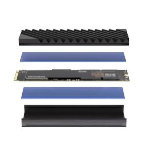 M.2 SSD Heatsink 2280 NVME NGFF SSD Cooling Full Aluminum Cooler Radiator with Thermal Silicone Pad for Motherboard / PS5