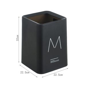 Japanese Style Simple Square Ins Cover Hidden Trash Bag for Living Room Office Kitchen Bathroom Sanitary Bucket Plastic Material