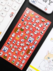 Classic Cute Panda White Dolphin Pet Decorative Stickers DIY Scrapbooking Adhesive Flat Sticker Nekoni Brand Paper Supplies