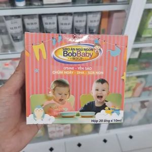 Siro ăn ngủ ngon BobBaby Dân Khang hỗ trợ tiêu hóa ăn ngon ngủ ngon tăng đề kháng hộp 20 ống x 10ml