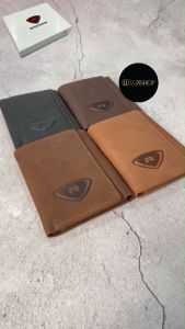 Rush Rider Full Cow Leather Wallet Men Dompet Kulit Lelaki 3 Lipat Short Wallet Vertical Wallet Fold Over Wallet