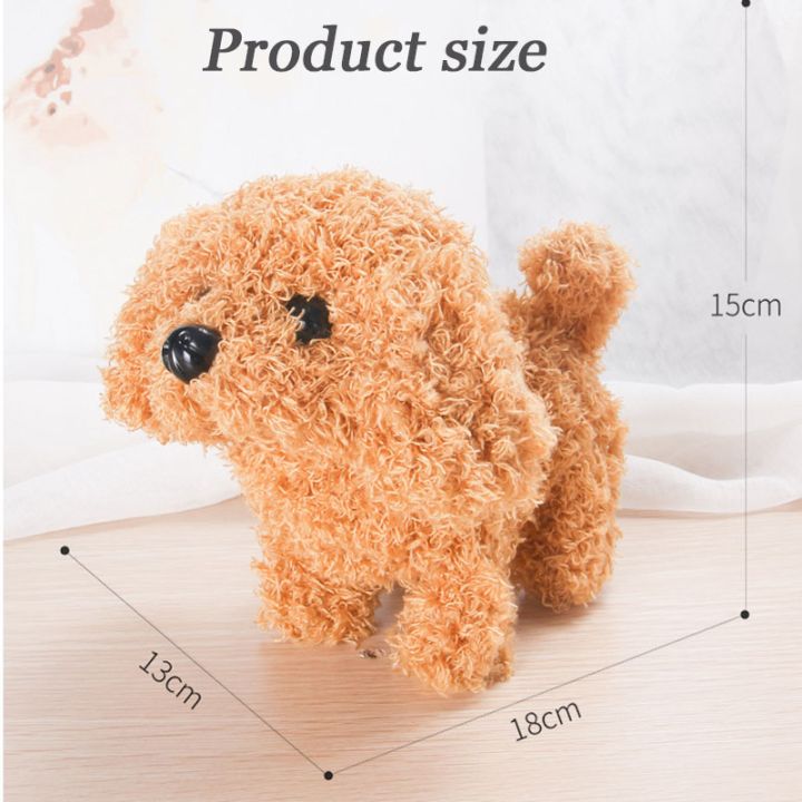 Electric Pet Puppy Kawaii Dog Plush Toy Can Walk Bark Nod Wag Tail ...