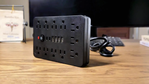 CHIEFWAY 17-IN-1 Flat Plug Power Strip Extension Cord with 11 AC Outlets/ 4USB A /2 Typc CSurge Protector