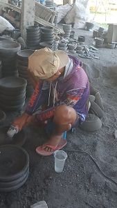 Cobek Batu Merapi Asli Ukuran 40 Cm