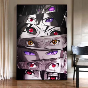 Bandai | Oil Painting Anime Naruto Sasuke Itachi Eyes Modern Wall Decor for Living Room Bedroom Perfect Gift No Frame