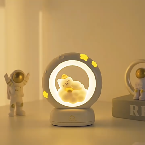 SG Ready Stock Cute Cat Tap Night Light - Star & Moon Design Perfect Birthday Gift for Girls Bedside Decor Lamp