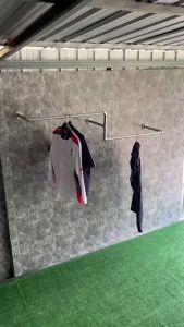 ราวแขวนผ้าติดผนังรุ่นตัว S ยาวตั้งแต่ 1.5 เมตร จนถึง 3 เมตร ทำด้วยท่อเหล็ก 6 หุน(3/4 นิ้ว) ราวแขวนผ้าติดผนัง ราวแขวนผ้า ราวตากผ้าติดผนัง ราวแขวนผ้า ภาษาอังกฤษ ที่แขวนผ้าเช็ดตัว - Lazada