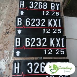 1 hari jadi CUSTOM PLAT NOMOR MOTOR PUTIH BAUT TANAM VARIASI TERBARU