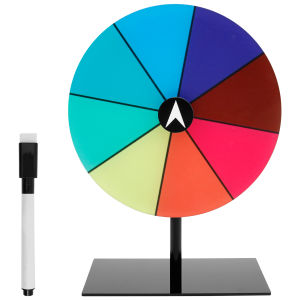 Color Prize Wheel with Desktop Stand Reusable Spin Wheel Multipurpose Editable Spinning Wheel for Fortune Spinning Party Game