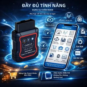 Máy Quét Không Dây ELM327 Obd2 Bluetooth Công Cụ Chẩn Đoán Tự Động Đầu Đọc Mã Xe Kiểm Tra Đèn Báo Động Động Cơ Với Ứng Dụng Miễn Phí Không Quảng Cáo Phù Hợp Phổ Quát