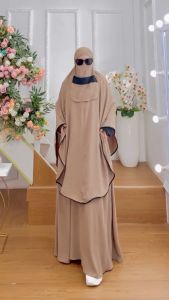 BISA COD Set Gamis Syari Jubah Kode SALBI Bahan Kringkel Premium By Ory AjeZas Collection