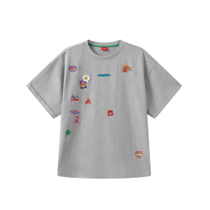 Wiggle Wiggle | Print Loose Trendy Summer Short Sleeve Round Collar T-shirt