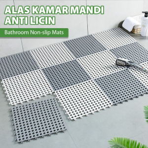 BISA COD Karpet Karet Alas Keset Berlubang Kamar Mandi Anti Licin Tebal Ukuran 30cm x 30cm / Keset Lantai PVC Anti Slip Polkadot Dapur Matras / Alas Karpet Anti Air Tempat Wudhu Masjid Ring Mat Non-Slip Kualitas Premium Termurah (D7A1)