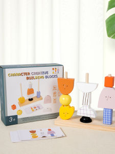 Creative Character Stackable Cubes Wooden Blocks for Boys And Girls Age 3 to 5 Role Play Game Table Top Toy Educational Puzzle