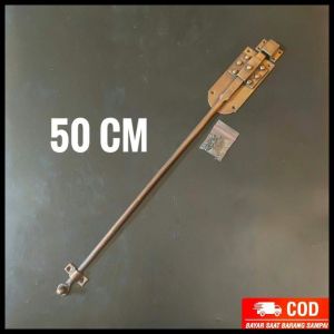 Grendel Pintu Kuningan Batavia Antik 50 dan 40 cm Asli Kuningan