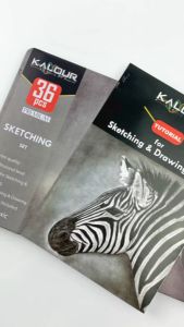 Bộ chì phát thảo KALOUR 36 chi tiết hộp thiếc vẽ truyền thần KL-SK036