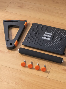 JARUSEAT New Upgrade Dual Mode Roller Massage Height Adjustable S04 Ergonomic Footrest 6 levels Adjustable Angle and Height Office Foot Rest Stool BLACK