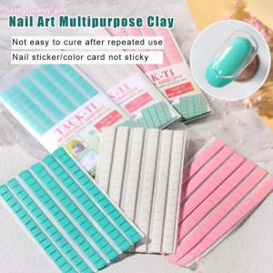 1/2Pcs Nail Adhesive Glue Clay Reusable Gel for Practice Nail Polish Display Glue Nail Art Tool