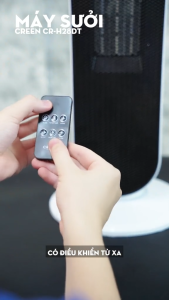 Máy sưởi gốm cao cấp có điều khiển từ xa Creen H28DT tự ngắt khi đổ có hẹn giờ