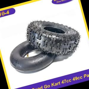4.10-4 Pneumatic Outer Tyre 4.10/3.50-4 Inner Tube for 49cc Mini Quad Dirt Bike Scooter ATV Buggy 4 Inch Tyre