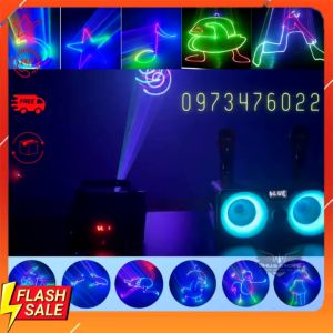 Đèn laser bay phòng chuyên nghiệp 3D cực ảo cho vũ trường bar karaoke hơn 500 hiệu ứng quét cảm biến theo nhạc