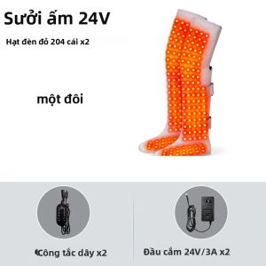 Máy Massage Chân Bằng Ánh Sáng Đỏ 660nm Với 204 Đèn LED Giúp Làm Dịu Khớp Và Giảm Mỏi Bắp Chân Hàng Ngày Cỡ Trung Bình.