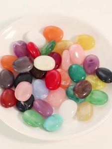 20pcs 1.9mm Ellipse Acrylic Double Color Beads Colorful Loose Spacer Beads For Jewelry Making DIY Bracelets Necklace Accessories