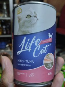life cat kaleng tuna kitten 400gram makanan kucing basah