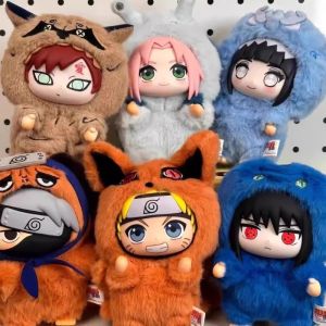 Bandai | 2026 A Series of Cute Plush Toys Cartoon Backpacks Pendants Anime Peripheral Gift Boxes Naruto Blind Box Gifts Toy Collection