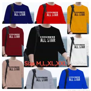 Bisa COD Sweater Keren Crewneck Elegan Kaos Pria Trendy Sweatshirt Kasual Sweter Cowok Baju Convrese
